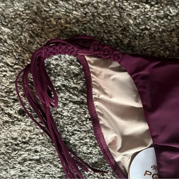 PQ swim Mila bathing suit set in Sangria small top and medium bottom NWT - Picture 8 of 14